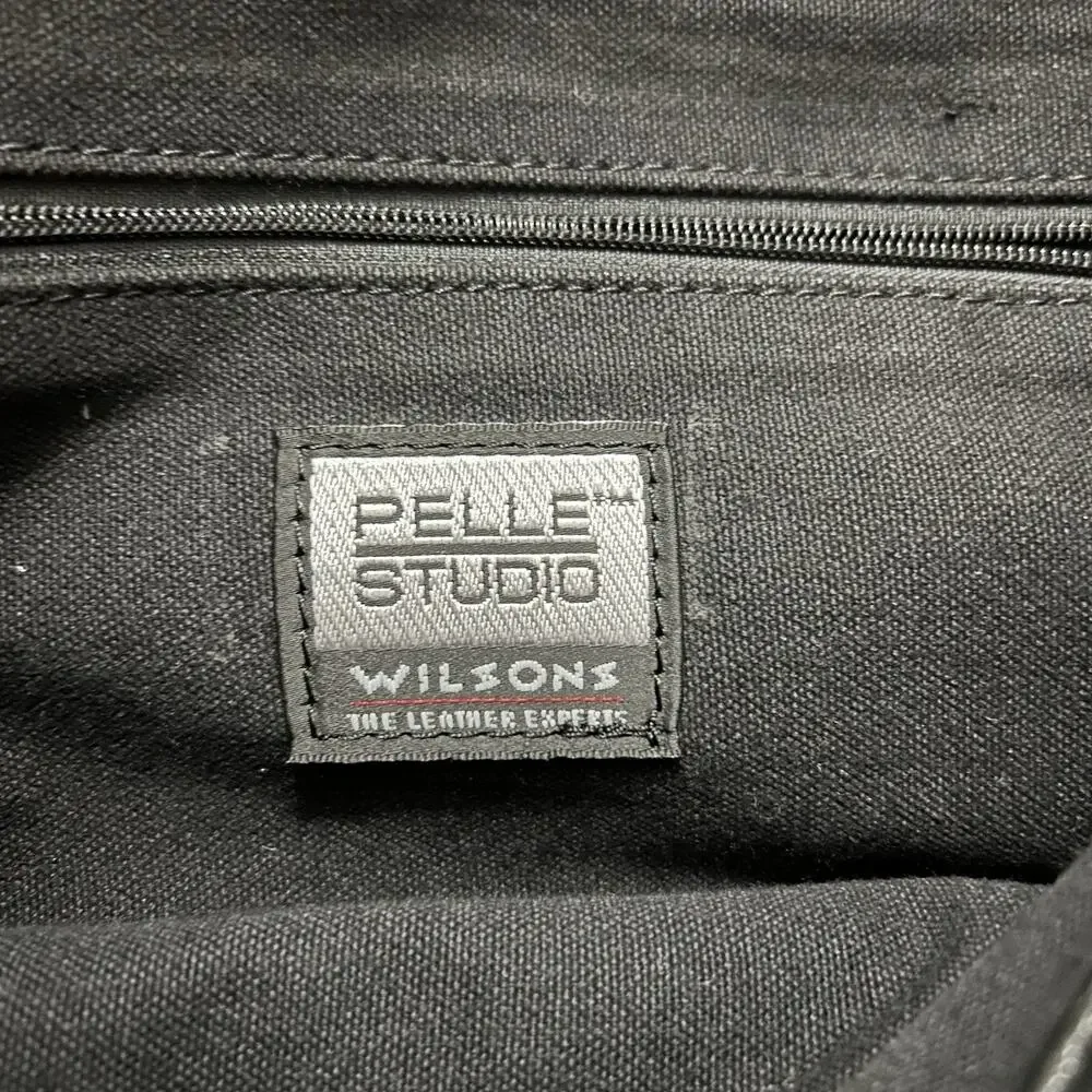 Vintage Wilson’s Leather Pelle Studio Shoulder Bag Document Messenger Black